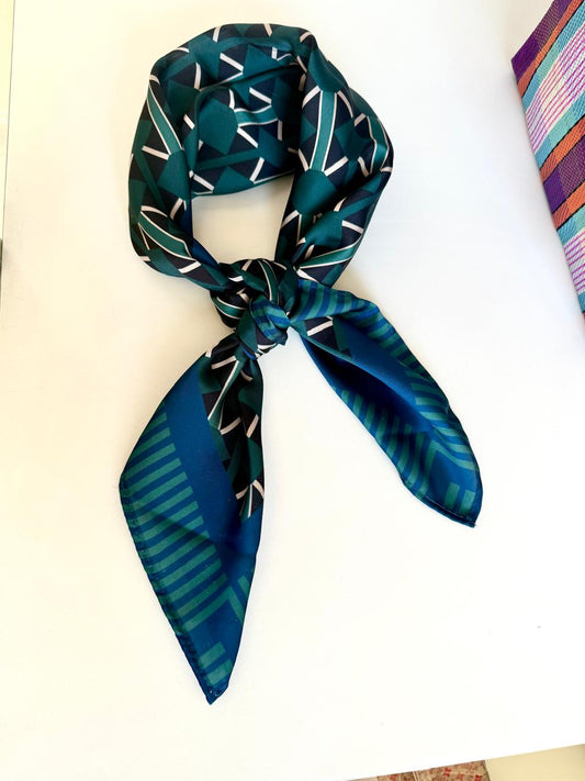Pañuelo Geométrico Verde
